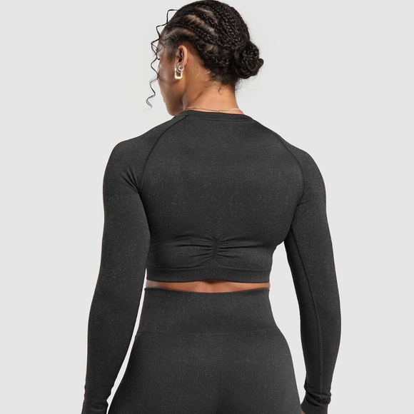 Gymshark adapt fleck seamless long sleeve crop top - Picture 2 of 5